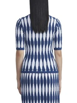 Shibori-Inspired Crewneck Sweater -Cheap Clothing Store 0400018476651 PARISIANBLUEMULTI A3