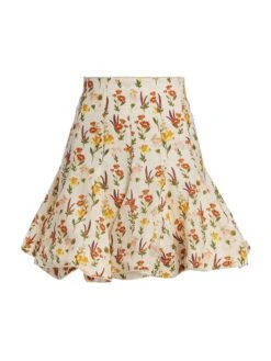 Cerezo Clementina Linen Miniskirt