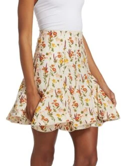 Cerezo Clementina Linen Miniskirt 12 Cerezo Clementina Linen Miniskirt -Cheap Clothing Store 0400018478252 MULTICOLOR A2