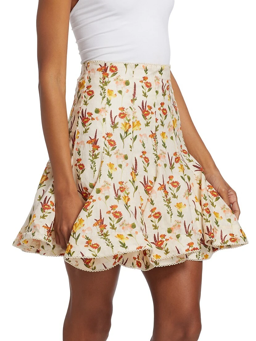 Cerezo Clementina Linen Miniskirt 6 Cerezo Clementina Linen Miniskirt - Image 4