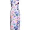 Ariella Floral Bow Midi-Dress