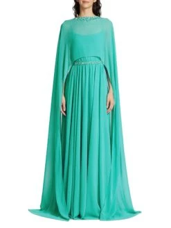 Lavinia Cape Ballgown -Cheap Clothing Store 0400018673740 BAHAMABLUE A1