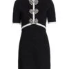 Rebecca Vallance Ella Bow-Embellished Minidress -Cheap Clothing Store 0400018675552 BLACK