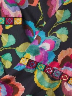 Johnny Was Calanthe Flounce Silk Shirtdress -Cheap Clothing Store 0400018690921 MULTI A6