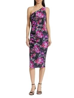 Hiroko Floral One-Shoulder Midi-Dress 11 Hiroko Floral One-Shoulder Midi-Dress -Cheap Clothing Store 0400018706338 THINKPINK A1