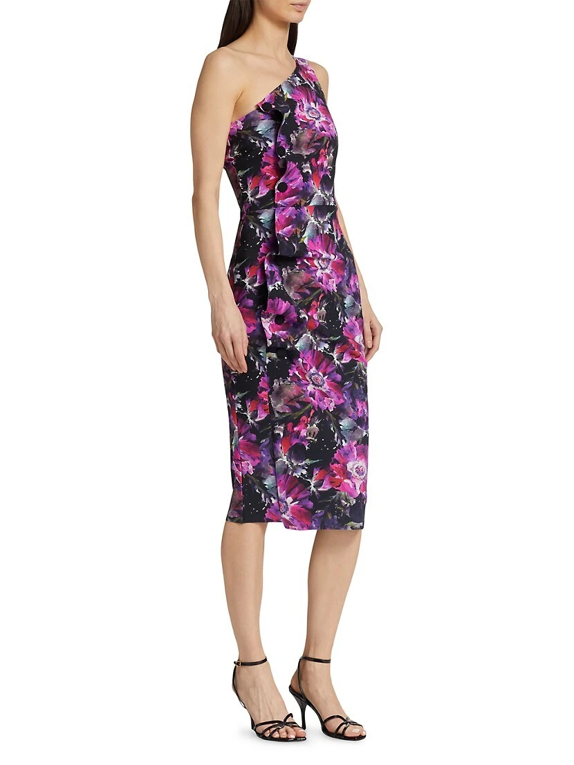 Hiroko Floral One-Shoulder Midi-Dress 6 Hiroko Floral One-Shoulder Midi-Dress - Image 4