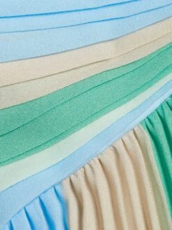 Badgley Mischka Pleated Stripe Surplice Midi-Dress -Cheap Clothing Store 0400018953796 MINTMULTI A6