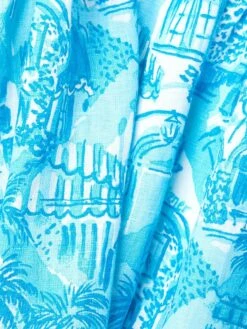 Kylanne Linen Puff-Sleeve Minidress -Cheap Clothing Store 0400018954657 AMALFIBLUE A6