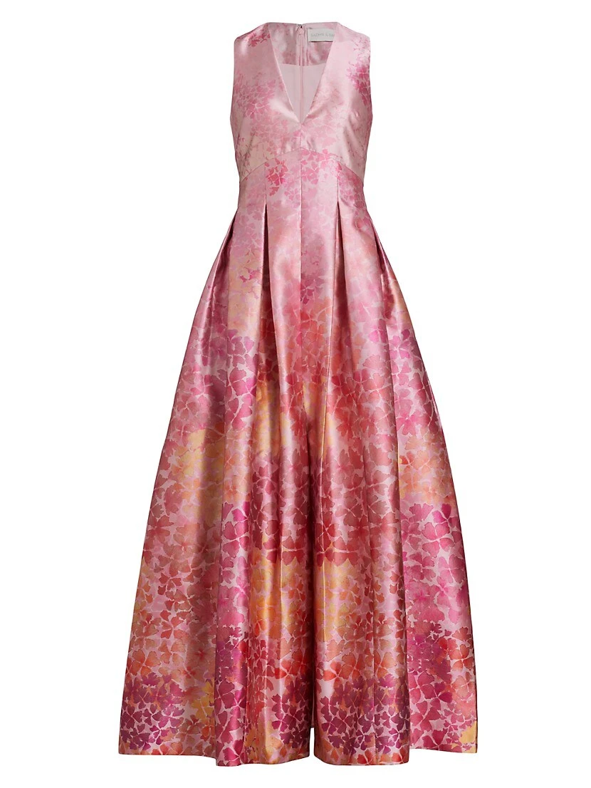 Brooke Printed Mikado Gown 3 Brooke Printed Mikado Gown