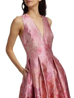 Brooke Printed Mikado Gown 14 Brooke Printed Mikado Gown -Cheap Clothing Store 0400018965982 LIGHTSUNSETHYDRANGEA A5