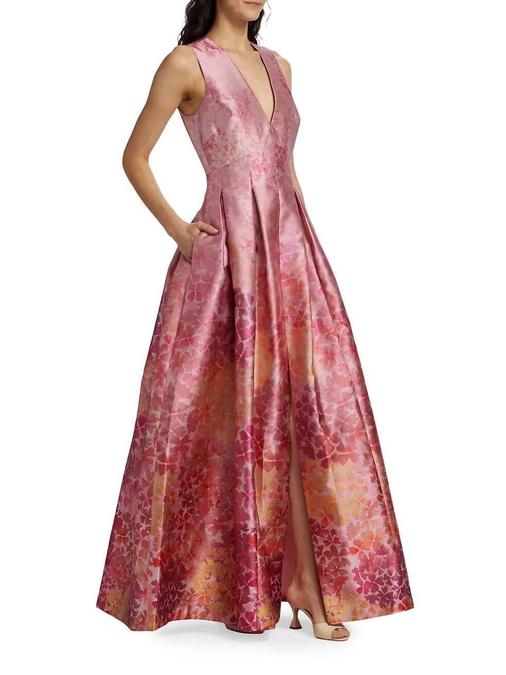 Brooke Printed Mikado Gown 4 Brooke Printed Mikado Gown - Image 2