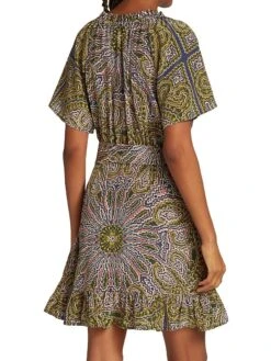 Cleo Silk Minidress 14 Cleo Silk Minidress -Cheap Clothing Store 0400018976412 MEDALLIONMULTISPRUCE A3