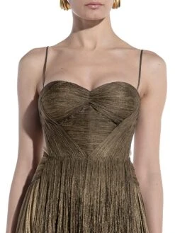 Allar Metallic Strappy-Back Gown -Cheap Clothing Store 0400019024970 OBSIDIAN A5