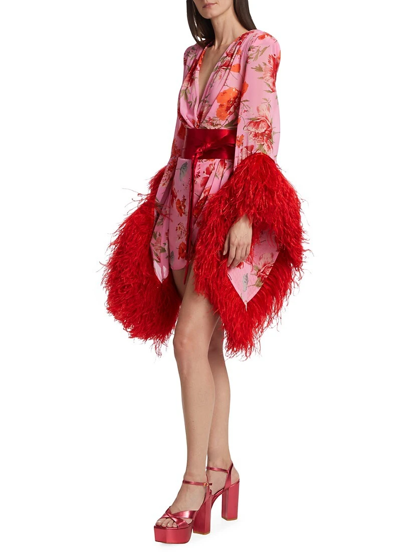 Poppy Feather Bell-Sleeve Minidress 6 Poppy Feather Bell-Sleeve Minidress - Image 4