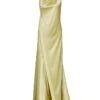 Sasha Satin Button-Detail Gown 2 Sasha Satin Button-Detail Gown -Cheap Clothing Store 0400019124121 HONEYDEW