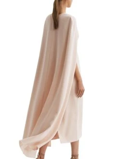 Reiss Kate Cut-Out Cape Midi-Dress -Cheap Clothing Store 0400019316731 BEIGE A2