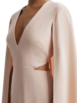 Reiss Kate Cut-Out Cape Midi-Dress -Cheap Clothing Store 0400019316731 BEIGE A3