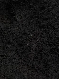 Lace Plunge Midi-Dress -Cheap Clothing Store 0400019346539 BLACK A6