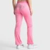 Women's Juicy Couture OG Big Bling Velour Track Pants Hot Hot - 11001076 676