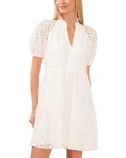 CeCe V-Neck Babydoll Tiered Dress