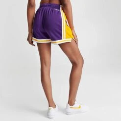 Women's Mitchell & Ness Los Angeles Lakers NBA Swingman Shorts Purple - 8123LALP PUR -Cheap Clothing Store 8123LALP PUR M4