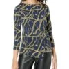 MICHAEL Michael Kors Chain Twist 3/4 Sleeve Top