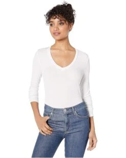 Splendid Valley 2x1 Rib Long Sleeve V-Neck