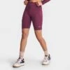 Women's Nike Sportswear Essential Mid-Rise 10 Inch Bike Shorts Rosewood - CZ8526 653 -Cheap Clothing Store CZ8526 653 M1