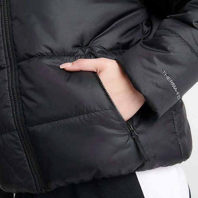 Women's Nike Sportswear Therma-FIT Repel Hooded Classic Puffer Jacket Black/Black/White - DJ6995 010 8 Women's Nike Sportswear Therma-FIT Repel Hooded Classic Puffer Jacket Black/Black/White - DJ6995 010 - Image 6