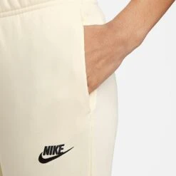 Women's Nike Sportswear Club Fleece Mid-Rise Jogger Pants Coconut Milk/Black - DQ5191 113 -Cheap Clothing Store DQ5191 113 M4