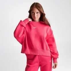 Women's Nike Sportswear Phoenix Fleece Oversized Crewneck Sweatshirt - DQ5761 648 -Cheap Clothing Store DQ5761 648 M3
