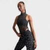 Women's Nike Air Printed Mock Neck Mesh Bodysuit Black - DV8243 010 -Cheap Clothing Store DV8243 010 M1