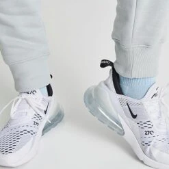 Women's Nike Sportswear Phoenix Fleece High-Waisted Jogger Sweatpants Light Silver/Black - FD0893 034 -Cheap Clothing Store FD0893 034 M6