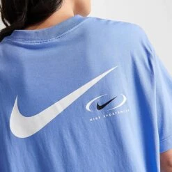 Women's Nike Sportswear Swoosh Life Graphic T-Shirt Polar Ice - FN7722 450 -Cheap Clothing Store FN7722 450 M6