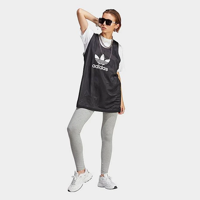 Women's Adidas Originals Adicolor Essentials Leggings Medium Grey Heather - IA6447 035 5 Women's Adidas Originals Adicolor Essentials Leggings Medium Grey Heather - IA6447 035 - Image 3