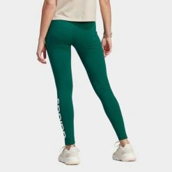 Women's Adidas LOUNGEWEAR Essentials High-Waisted Logo Leggings Collegiate Green/White - IM2853 305 -Cheap Clothing Store IM2853 305 M3