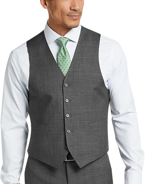 Lauren By Ralph Lauren Gray Sharkskin Classic Fit Suit Separates Vest 3 Lauren By Ralph Lauren Gray Sharkskin Classic Fit Suit Separates Vest
