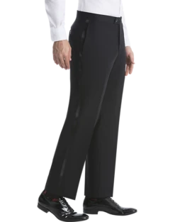 Lauren By Ralph Lauren Classic Fit Suit Separates Tuxedo Pants, Black -Cheap Clothing Store MW40 3VFD 10 LAUREN BY RALPH LAUREN FORMAL ALT2