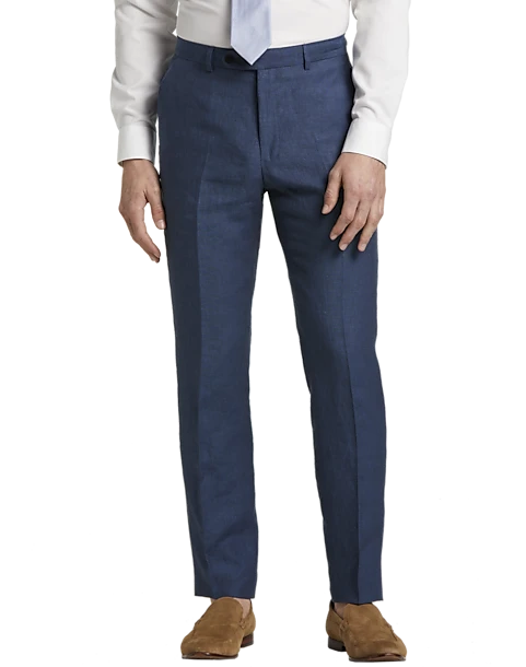 JOE Joseph Abboud Linen Slim Fit Suit Separates Dress Pant, Navy Blue 3 JOE Joseph Abboud Linen Slim Fit Suit Separates Dress Pant, Navy Blue