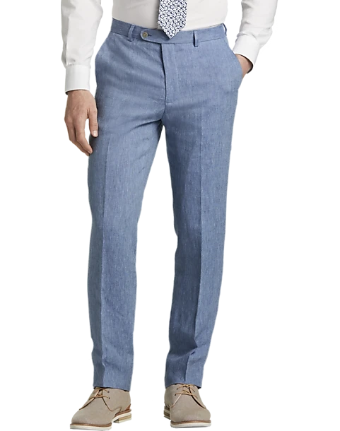 JOE Joseph Abboud Linen Slim Fit Suit Separates Dress Pant, Light Blue 3 JOE Joseph Abboud Linen Slim Fit Suit Separates Dress Pant, Light Blue