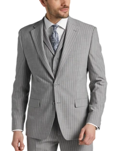 Michael Strahan Classic Fit Suit Gray Stripe 15 Michael Strahan Classic Fit Suit Gray Stripe -Cheap Clothing Store MW40 3X9W 34 MICHAEL STRAHAN GRAY STRIPE ALT6