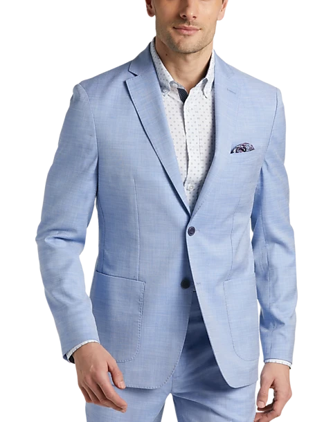 Michael Kors Modern Fit Suit Separates Coat, Light Blue 3 Michael Kors Modern Fit Suit Separates Coat, Light Blue