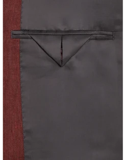 Calvin Klein X-Fit Slim Fit Linen-Blend Suit Separates Coat, Brick -Cheap Clothing Store MW40 3XE1 08 CALVIN KLEIN BRICK TWILL ALT3