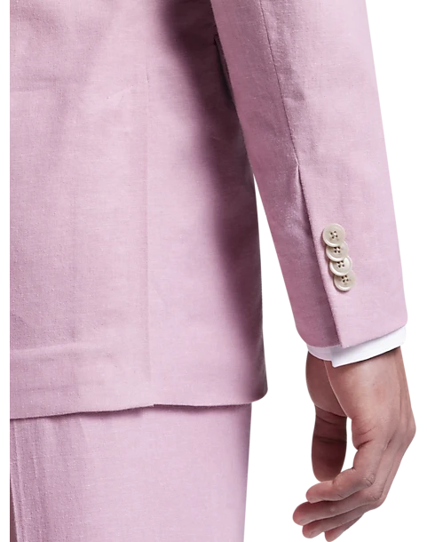 JOE Joseph Abboud Slim Fit Linen Blend Suit Separates Coat, Raspberry 4 JOE Joseph Abboud Slim Fit Linen Blend Suit Separates Coat, Raspberry - Image 2