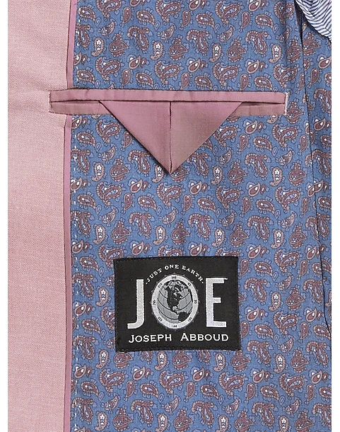 JOE Joseph Abboud Slim Fit Linen Blend Suit Separates Coat, Raspberry 5 JOE Joseph Abboud Slim Fit Linen Blend Suit Separates Coat, Raspberry - Image 3