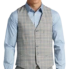 Paisley & Gray Slim Fit Suit Separates Vest, Slate Blue Check 1 Paisley & Gray Slim Fit Suit Separates Vest, Slate Blue Check -Cheap Clothing Store MW40 3XJ9 92 PAISLEY GRAY SLATE BLUE CHECK MAIN
