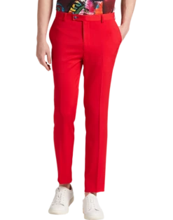 Paisley & Gray Slim Fit Suit Separates Pants, Hot Rod Red