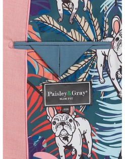 Paisley & Gray Slim Fit Suit Separates, Pink Carnation -Cheap Clothing Store MW40 3XK0 45 PAISLEY GRAY PINK CARNATION ALT3