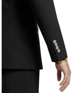 Paisley & Gray Slim Fit Double Breasted Suit Separates Coat, Jet Black -Cheap Clothing Store MW40 3XK9 02 PAISLEY GRAY JET BLACK ALT2