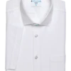 &Collar Pacific Slim Fit Stain-Resistant Short Sleeve Dress Shirt, White -Cheap Clothing Store MW40 5FMU 01 COLLAR WHITE SOLID MAIN